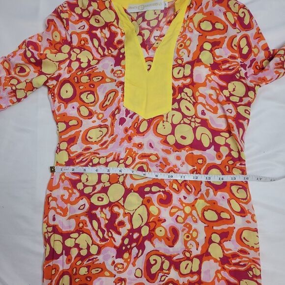 TRACY NEGOSHIAN dress Brandi abstract retro print tunic mini S - Picture 9 of 10